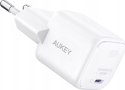 AUKEY AUKEY ŁADOWARKA SIECIOWA GAN USB-C, PD 30W, BIAŁA