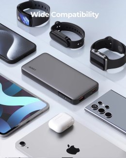 AUKEY AUKEY POWERBANK 10 000 MAH, USB-C PD 30W, USB-A 22W, SZARY