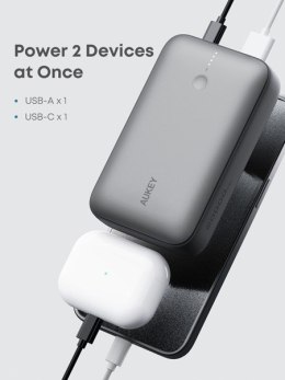 AUKEY AUKEY POWERBANK 20 000 MAH, USB-C 22,5W, USB-A,MINI, SZARY