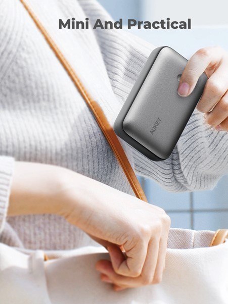 AUKEY AUKEY POWERBANK 20 000 MAH, USB-C 22,5W, USB-A,MINI, SZARY AUKEY AUKEY POWERBANK 20 000 MAH, USB-C 22,5W, USB-A,MINI, SZARY