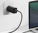 Baseus BASEUS ŁADOWARKA SIECIOWA USB + USB-C (CZARNA)