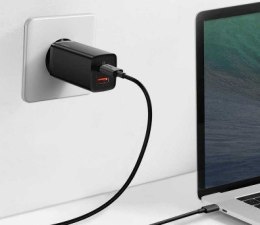 Baseus BASEUS ŁADOWARKA SIECIOWA USB + USB-C (CZARNA)