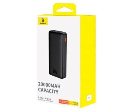 Baseus BASEUS POWERBANK AIRPOW 20000MAH 20W (CZARNY) Baseus BASEUS POWERBANK AIRPOW 20000MAH 20W (CZARNY)
