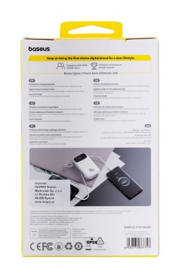 Baseus BASEUS POWERBANK QPOW2 20000MAH 30W (BIAŁY)