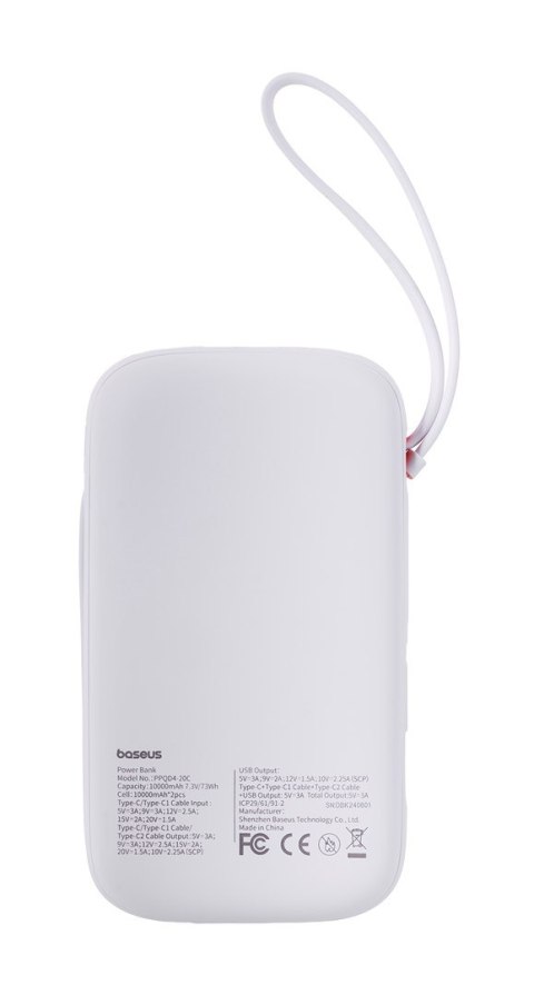 Baseus BASEUS POWERBANK QPOW2 20000MAH 30W (BIAŁY) Baseus BASEUS POWERBANK QPOW2 20000MAH 30W (BIAŁY)