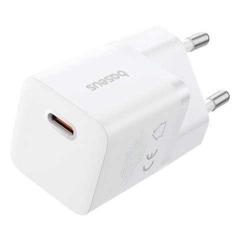 Baseus Ładowarka Baseus GaN5 mini 1C 25W+kabel USB-C biały Baseus Ładowarka Baseus GaN5 mini 1C 25W+kabel USB-C biały