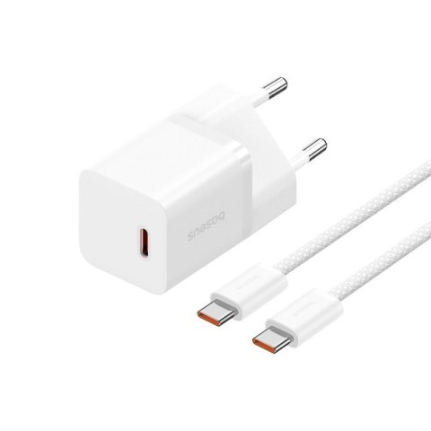 Baseus Ładowarka Baseus GaN5 mini 1C 30W EU+kabel USB-C (moon white) Baseus Ładowarka Baseus GaN5 mini 1C 30W EU+kabel USB-C (moon white)