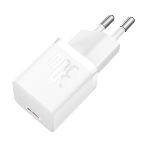 Baseus Ładowarka Baseus GaN5 mini 1C 30W EU+kabel USB-C (moon white) Baseus Ładowarka Baseus GaN5 mini 1C 30W EU+kabel USB-C (moon white)