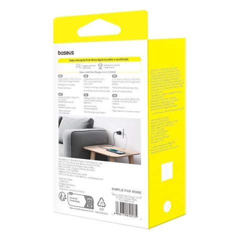 Baseus Ładowarka Baseus GaN5mini 1C 25W+kabel USB-C czarny Baseus Ładowarka Baseus GaN5mini 1C 25W+kabel USB-C czarny