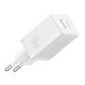 Baseus Ładowarka sieciowa Baseus Cube C+U 30W EU (moon white)