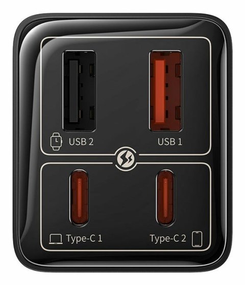 Baseus Ładowarka sieciowa Baseus GaN6 Pro FastCharger 2C+2U 65W EU (cluster black) Baseus Ładowarka sieciowa Baseus GaN6 Pro FastCharger 2C+2U 65W EU (cluster black)