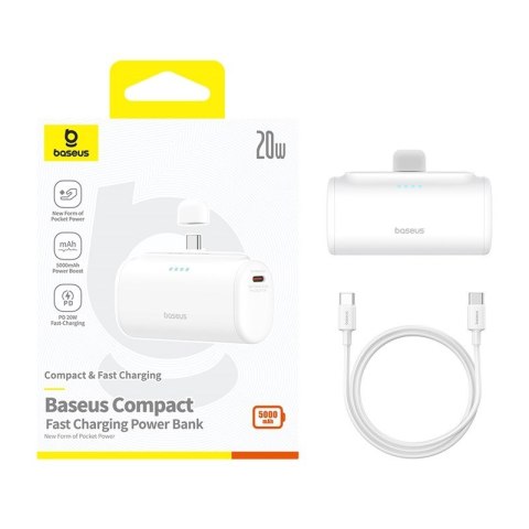 Baseus Powerbank Baseus Compact 5000mAh USB-C (biały) Baseus Powerbank Baseus Compact 5000mAh USB-C (biały)