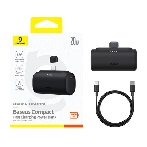 Baseus Powerbank Baseus Compact 5000mAh USB-C (czarny) Baseus Powerbank Baseus Compact 5000mAh USB-C (czarny)