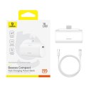 Baseus Powerbank Baseus Compact IP 5000mAh 20W USB-C/Lightning (biały)