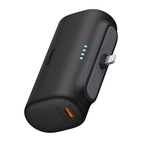 Baseus Powerbank Baseus Compact IP 5000mAh 20W USB-C/Lightning (czarny) Baseus Powerbank Baseus Compact IP 5000mAh 20W USB-C/Lightning (czarny)