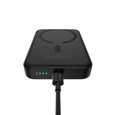 Baseus Powerbank Baseus Magnetic Mini Air Wireless 10000mAh 20W+kabel USB C-USB C (czarny) Baseus Powerbank Baseus Magnetic Mini Air Wireless 10000mAh 20W+kabel USB C-USB C (czarny)