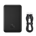 Baseus Powerbank Baseus Magnetic Mini Air Wireless 10000mAh 20W+kabel USB C-USB C (czarny)