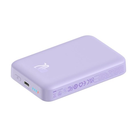 Baseus Powerbank Baseus Magnetic Mini Air Wireless 10000mAh 20W+kabel USB C-USB C (fiolet) Baseus Powerbank Baseus Magnetic Mini Air Wireless 10000mAh 20W+kabel USB C-USB C (fiolet)