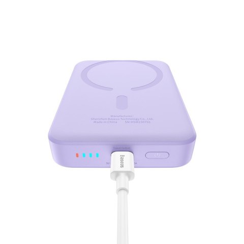 Baseus Powerbank Baseus Magnetic Mini Air Wireless 10000mAh 20W+kabel USB C-USB C (fiolet) Baseus Powerbank Baseus Magnetic Mini Air Wireless 10000mAh 20W+kabel USB C-USB C (fiolet)