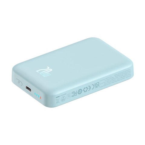 Baseus Powerbank Baseus Magnetic Mini Air Wireless 10000mAh 20W+kabel USB C-USB C (niebieski) Baseus Powerbank Baseus Magnetic Mini Air Wireless 10000mAh 20W+kabel USB C-USB C (niebieski)