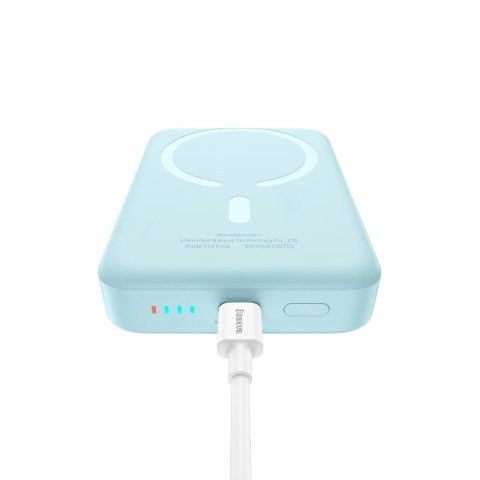 Baseus Powerbank Baseus Magnetic Mini Air Wireless 10000mAh 20W+kabel USB C-USB C (niebieski) Baseus Powerbank Baseus Magnetic Mini Air Wireless 10000mAh 20W+kabel USB C-USB C (niebieski)