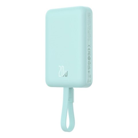 Baseus Powerbank Baseus Magnetic Mini Air Wireless 10000mAh 20W+kabel USB C-USB C (peppermint blue) Baseus Powerbank Baseus Magnetic Mini Air Wireless 10000mAh 20W+kabel USB C-USB C (peppermint blue)