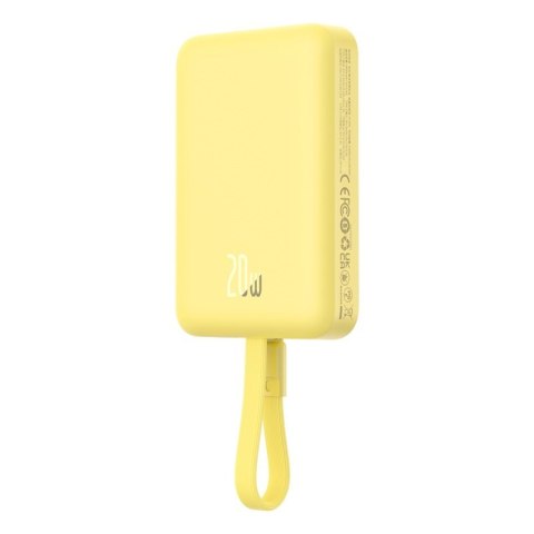 Baseus Powerbank Baseus Magnetic Mini Air Wireless 10000mAh 20W+kabel USB C-USB C (żółty) Baseus Powerbank Baseus Magnetic Mini Air Wireless 10000mAh 20W+kabel USB C-USB C (żółty)