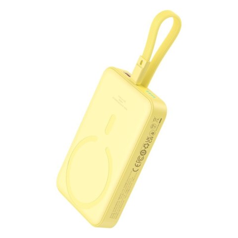 Baseus Powerbank Baseus Magnetic Mini Air Wireless 10000mAh 20W+kabel USB C-USB C (żółty) Baseus Powerbank Baseus Magnetic Mini Air Wireless 10000mAh 20W+kabel USB C-USB C (żółty)