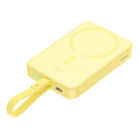 Baseus Powerbank Baseus Magnetic Mini Air Wireless 10000mAh 20W+kabel USB C-USB C (żółty) Baseus Powerbank Baseus Magnetic Mini Air Wireless 10000mAh 20W+kabel USB C-USB C (żółty)
