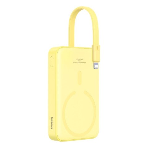 Baseus Powerbank Baseus Magnetic Mini Air Wireless 10000mAh 20W+kabel USB C-USB C (żółty) Baseus Powerbank Baseus Magnetic Mini Air Wireless 10000mAh 20W+kabel USB C-USB C (żółty)