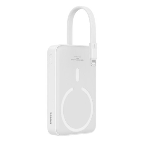 Baseus Powerbank Baseus Magnetic Mini Air Wireless 10000mAh 20W+kabel lightning (biały) Baseus Powerbank Baseus Magnetic Mini Air Wireless 10000mAh 20W+kabel lightning (biały)