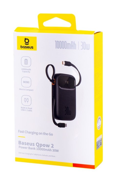 Baseus Powerbank Baseus Qpow 2 10000mAh 30W 2xUSB-C (czarny) Baseus Powerbank Baseus Qpow 2 10000mAh 30W 2xUSB-C (czarny)