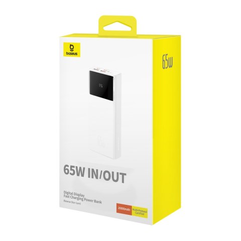 Baseus Powerbank Baseus Star-Lord 20000mAh 65W+kabel USB-USB C (biały) Baseus Powerbank Baseus Star-Lord 20000mAh 65W+kabel USB-USB C (biały)
