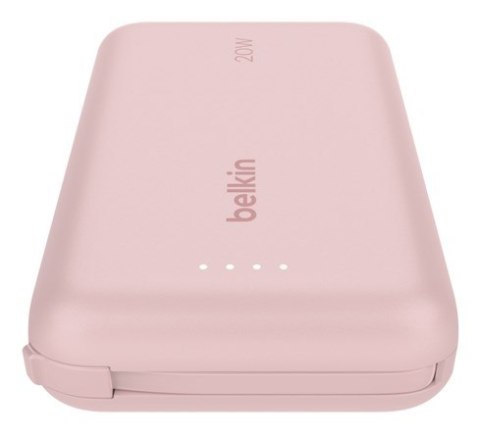 Belkin BELKIN POWERBANK 10 000 MAH, 20W, KABEL USB-C,PINK Belkin BELKIN POWERBANK 10 000 MAH, 20W, KABEL USB-C,PINK