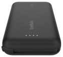 Belkin BELKIN POWERBANK 10 000 MAH, 20W, WBUDOWANY KABEL USB-C, BLACK
