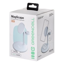 Green Cell GREEN CELL ŁADOWARKA INDUKCYJNA - STOJAK GC MAGSCAPE 3W1 MAGSAFE MAGNETYCZNA BIAŁA