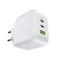 Green Cell GREEN CELL ŁADOWARKA MULTI USB GAN GC POWERGAN 65W PD 3.0 QC 3.0 2XUSB-C 1XUSB-A BIAŁA