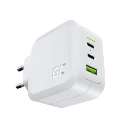 Green Cell GREEN CELL ŁADOWARKA MULTI USB GAN GC POWERGAN 65W PD 3.0 QC 3.0 2XUSB-C 1XUSB-A BIAŁA