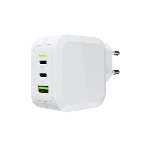 Green Cell GREEN CELL ŁADOWARKA MULTI USB GAN GC POWERGAN 65W PD 3.0 QC 3.0 2XUSB-C 1XUSB-A BIAŁA Green Cell GREEN CELL ŁADOWARKA MULTI USB GAN GC POWERGAN 65W PD 3.0 QC 3.0 2XUSB-C 1XUSB-A BIAŁA