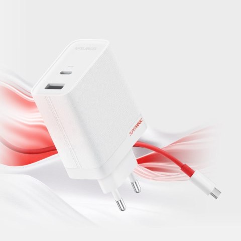 OnePlus OnePlus Charger SUPERVOOC 120W 2 Ports with Cable White OnePlus OnePlus Charger SUPERVOOC 120W 2 Ports with Cable White
