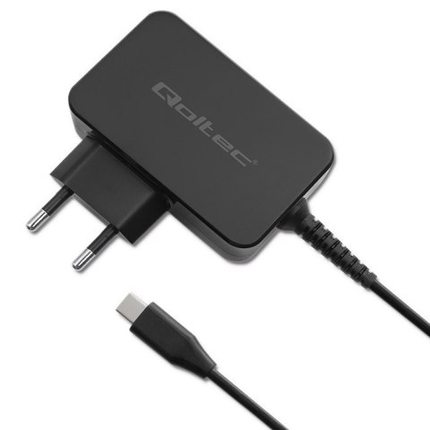 Qoltec QOLTEC ŁADOWARKA GAN POWER PRO | 1XUSB-C | 65W | 5-20V | 3-3.25A | CZARNA Qoltec QOLTEC ŁADOWARKA GAN POWER PRO | 1XUSB-C | 65W | 5-20V | 3-3.25A | CZARNA