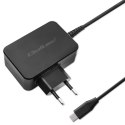 Qoltec QOLTEC ŁADOWARKA GAN POWER PRO | 1XUSB-C | 65W | 5-20V | 3-3.25A | CZARNA