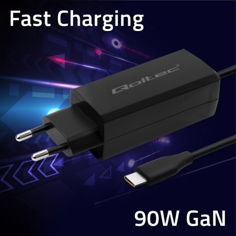 Qoltec QOLTEC ŁADOWARKA SIECIOWA 90W GAN | 5-20V | 3-4.5A | USB-C 3.1 Qoltec QOLTEC ŁADOWARKA SIECIOWA 90W GAN | 5-20V | 3-4.5A | USB-C 3.1