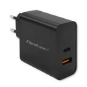 Qoltec QOLTEC ŁADOWARKA SUPER QUICK PD | 1XUSB-C | 1XUSB | 90W | 5-20V | 2.4-4.35A | CZARNA