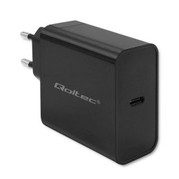 Qoltec QOLTEC ŁADOWARKA SUPER QUICK PD | 1XUSB-C | 65W | 5-20V | 3-3.25A | CZARNA