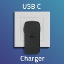 Qoltec QOLTEC ŁADOWARKA SUPER QUICK PD | 1XUSB-C | 65W | 5-20V | 3-3.25A | CZARNA