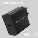 Qoltec QOLTEC ŁADOWARKA SUPER QUICK PD | 1XUSB-C | 65W | 5-20V | 3-3.25A | CZARNA
