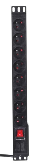 A-LAN Listwa zasilająca A-LAN PZ081U (8 x UTE; 16 A (3680 W); 1,8m; kolor czarny)