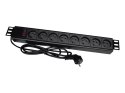 ALANTEC Listwa przeciwprzepięciowa A-LAN PZ081U3M (8 x UTE; 16 A (3680 W); 3m; kolor czarny)