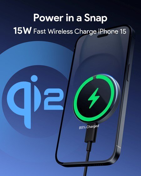 AUKEY AUKEY ŁADOWARKA INDUKCYJNA MAGNETIC QI 2 15W AUKEY AUKEY ŁADOWARKA INDUKCYJNA MAGNETIC QI 2 15W